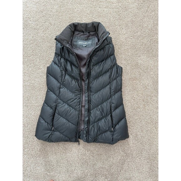 Eddie Bauer Down Puffer Vest EB 650 Women’s Size XS Charcoal Gray Cozy - Picture 4 of 9